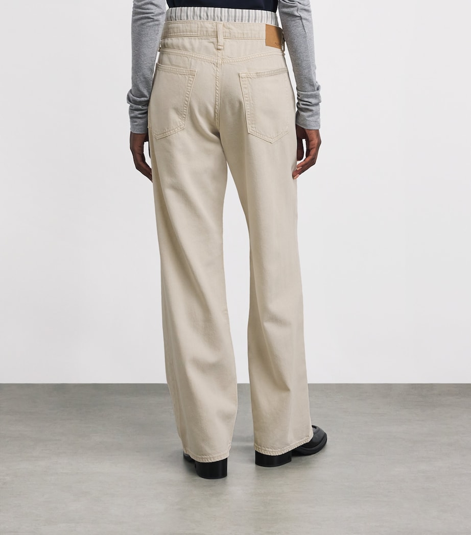 Saige Boxer Low-Rise Straight Jeans 690 SANDSTRIPE Image 4