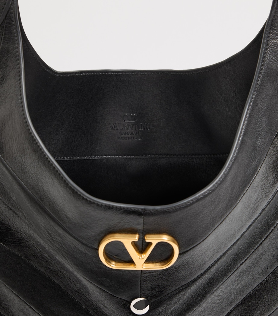Valentino Garavani Womens Medium Leather Hoboho Shoulder Bag Image 5