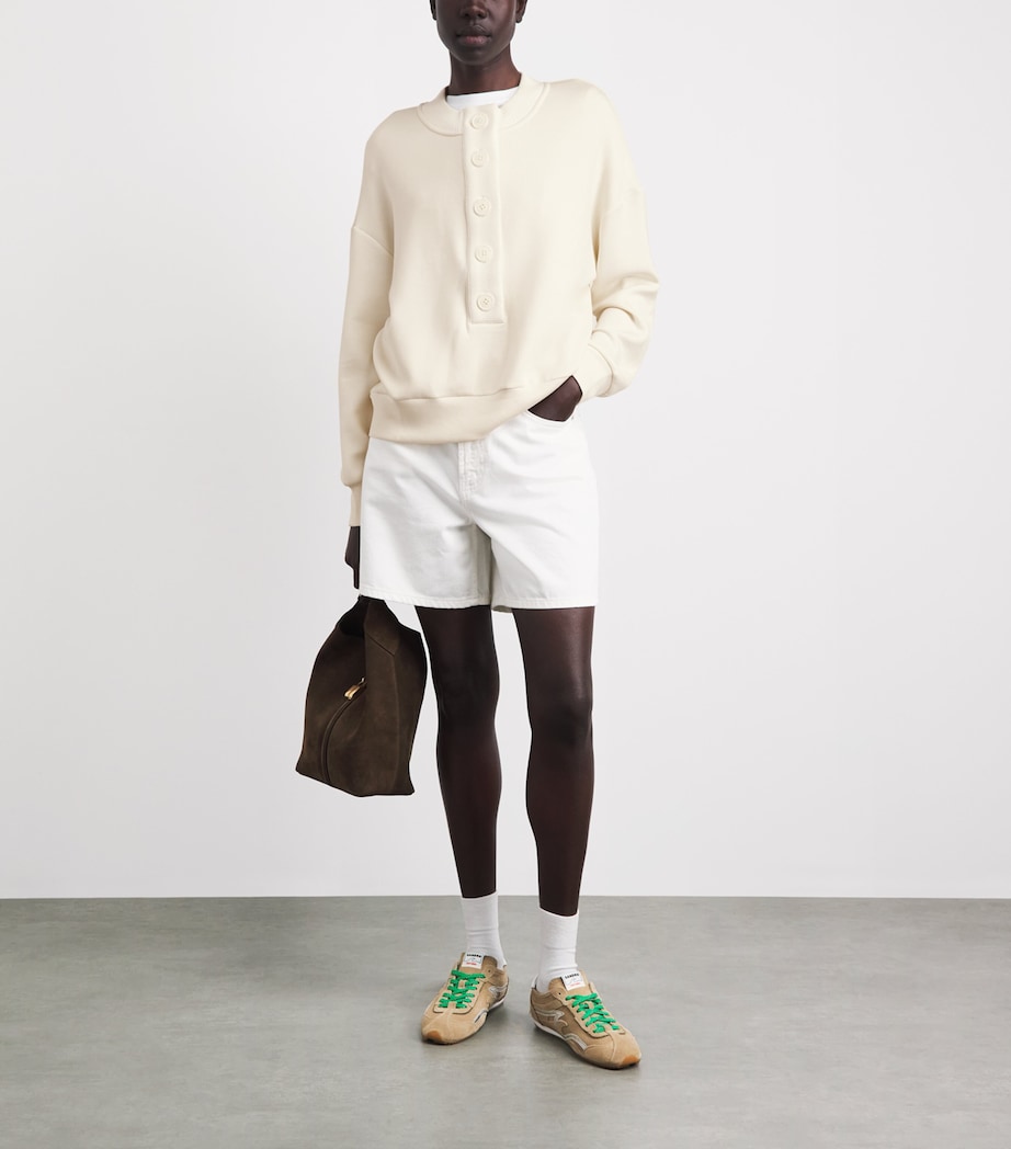 Varley Womens Button-Up Reena Sweatshirt Pristine Image 2
