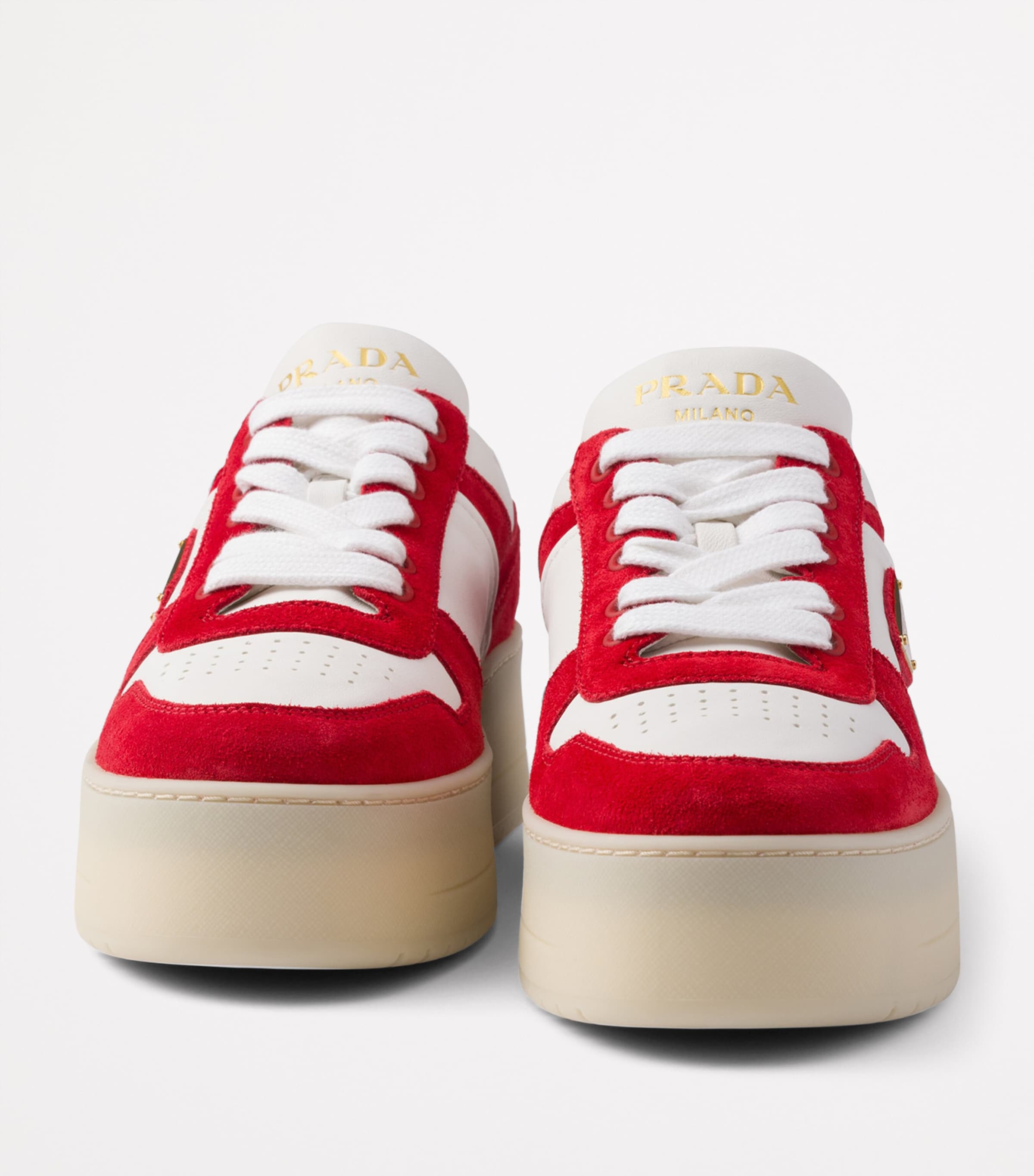 Prada Suede Platform Downtown Sneakers 50 Image 5