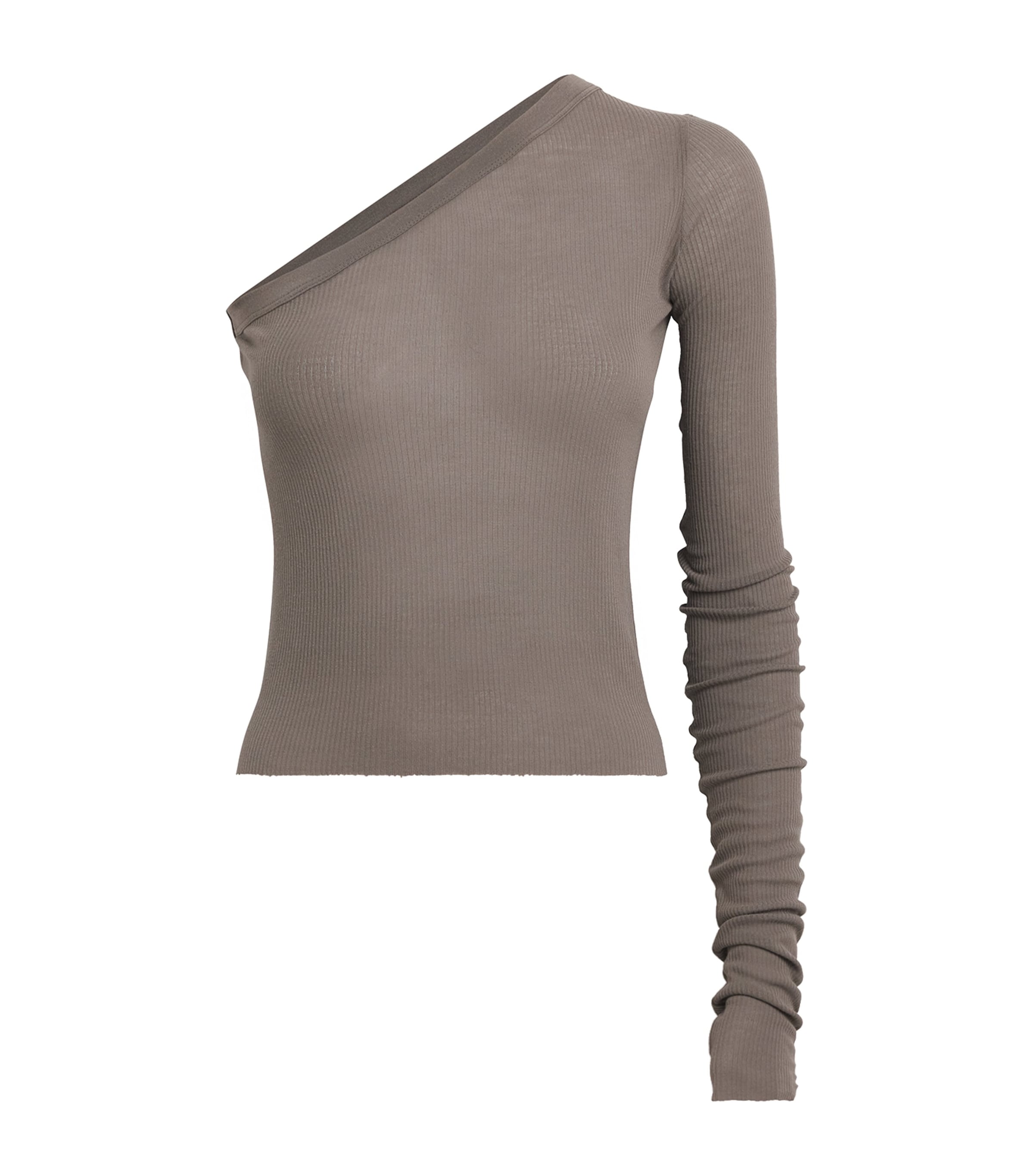 Rick Owens Womens Ziggy Asymmetrical Top Dust Image 1