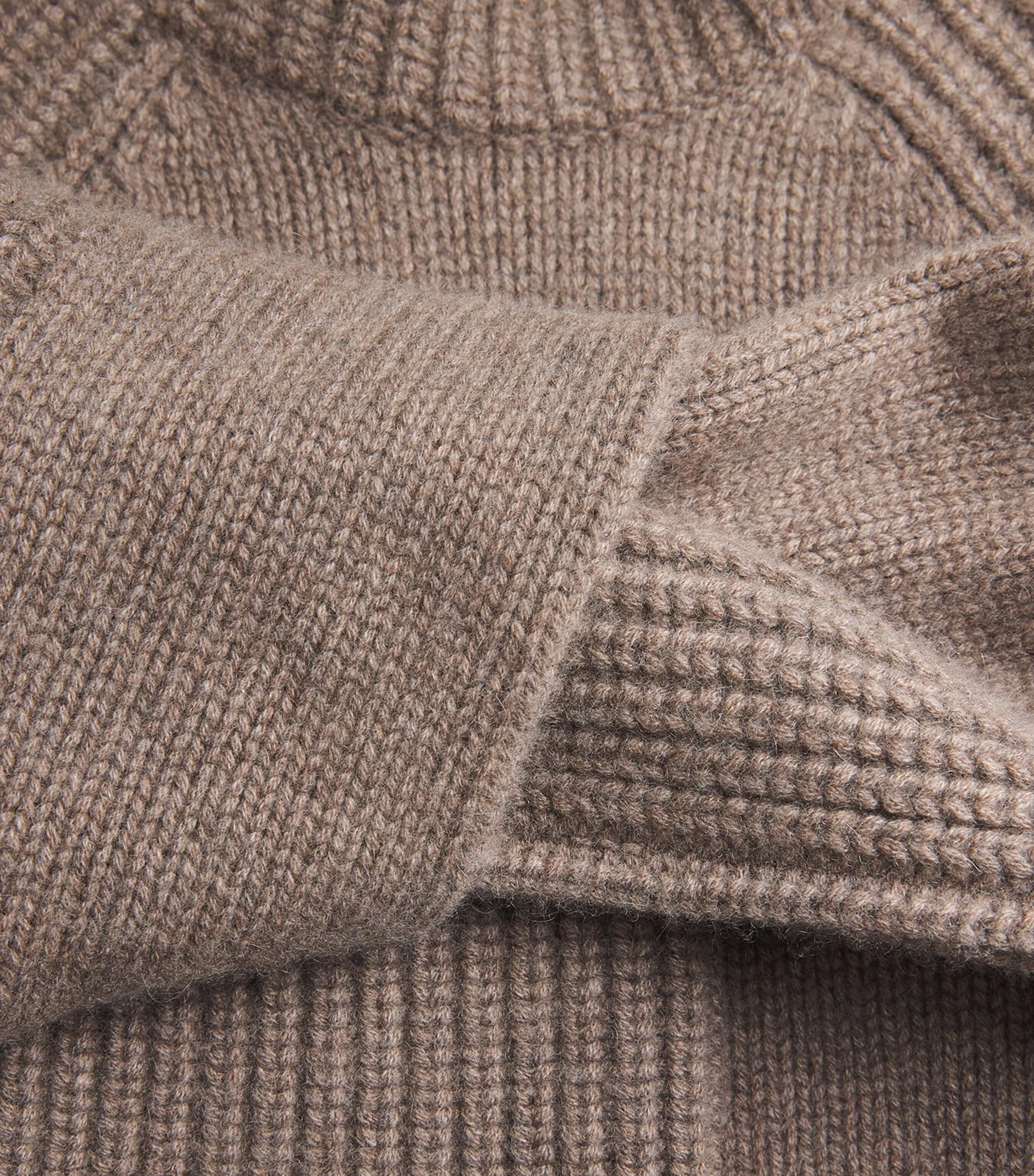 Cashmere High-Neck Sweater PEBBLE BROWN Image 5