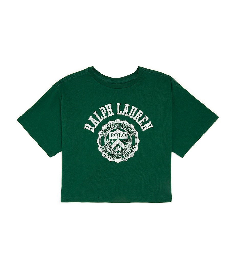 Cotton Logo T-Shirt (6-14 Years) GREEN Image 1