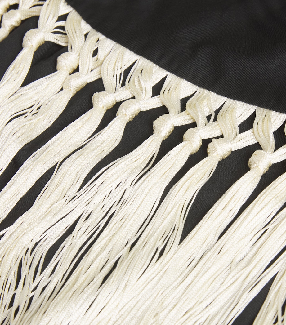 Pareo-Detail Yacare Swimsuit BLACK Image 5