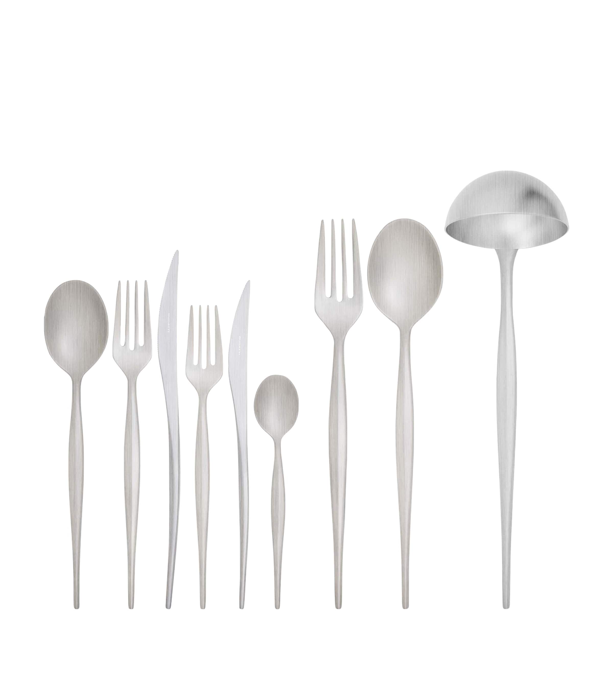 Satin Stainless Steel Natura 75-Piece Cutlery Set STEEL Image 1