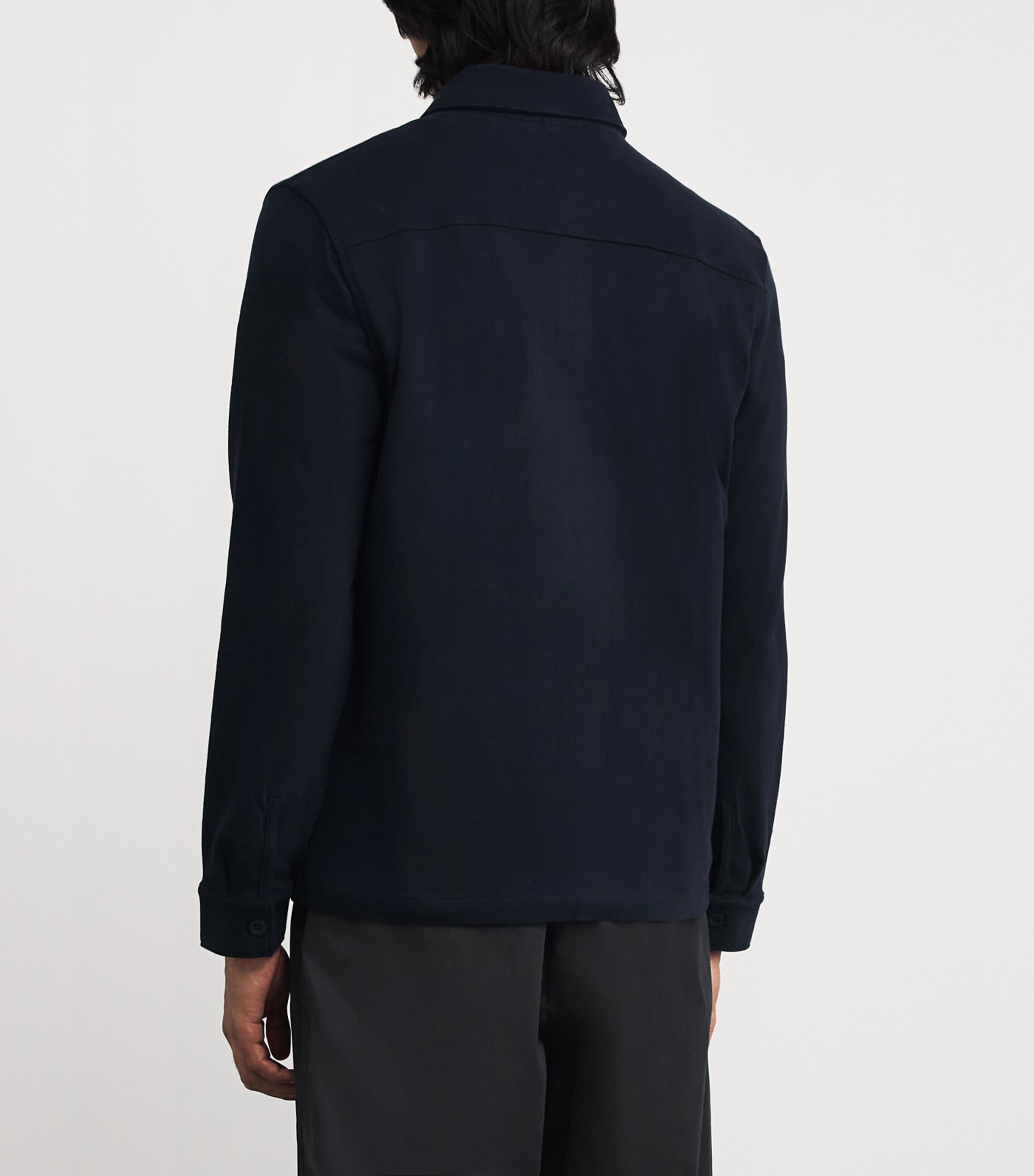 Vince Mens Sueded Cotton Shirt Jacket Coastal Image 4