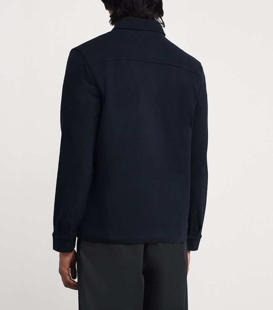 Vince Mens Sueded Cotton Shirt Jacket Coastal Image 4