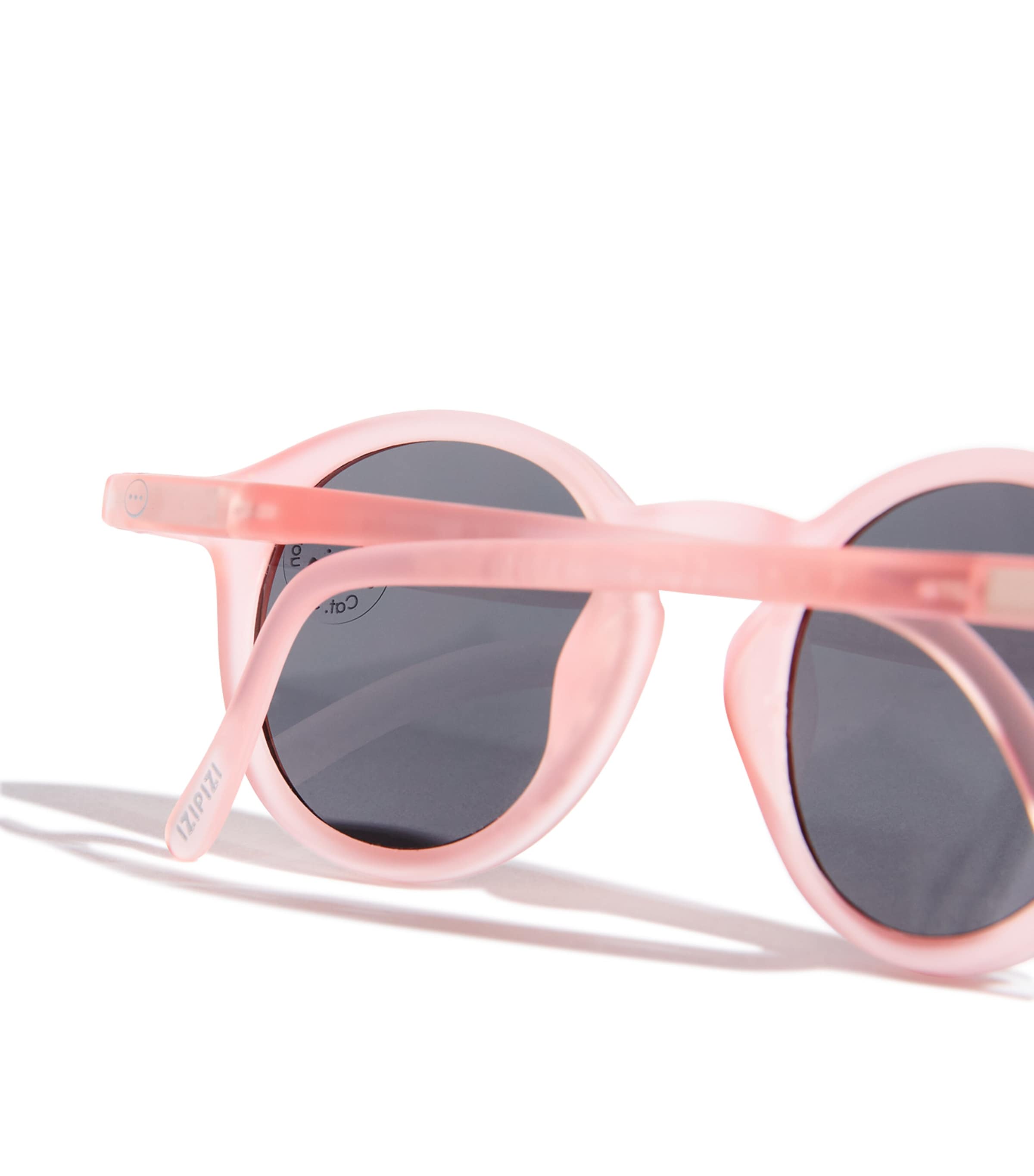 Frosted Round Sunglasses PINK Image 3