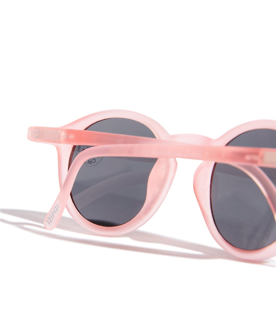 Frosted Round Sunglasses PINK Image 3