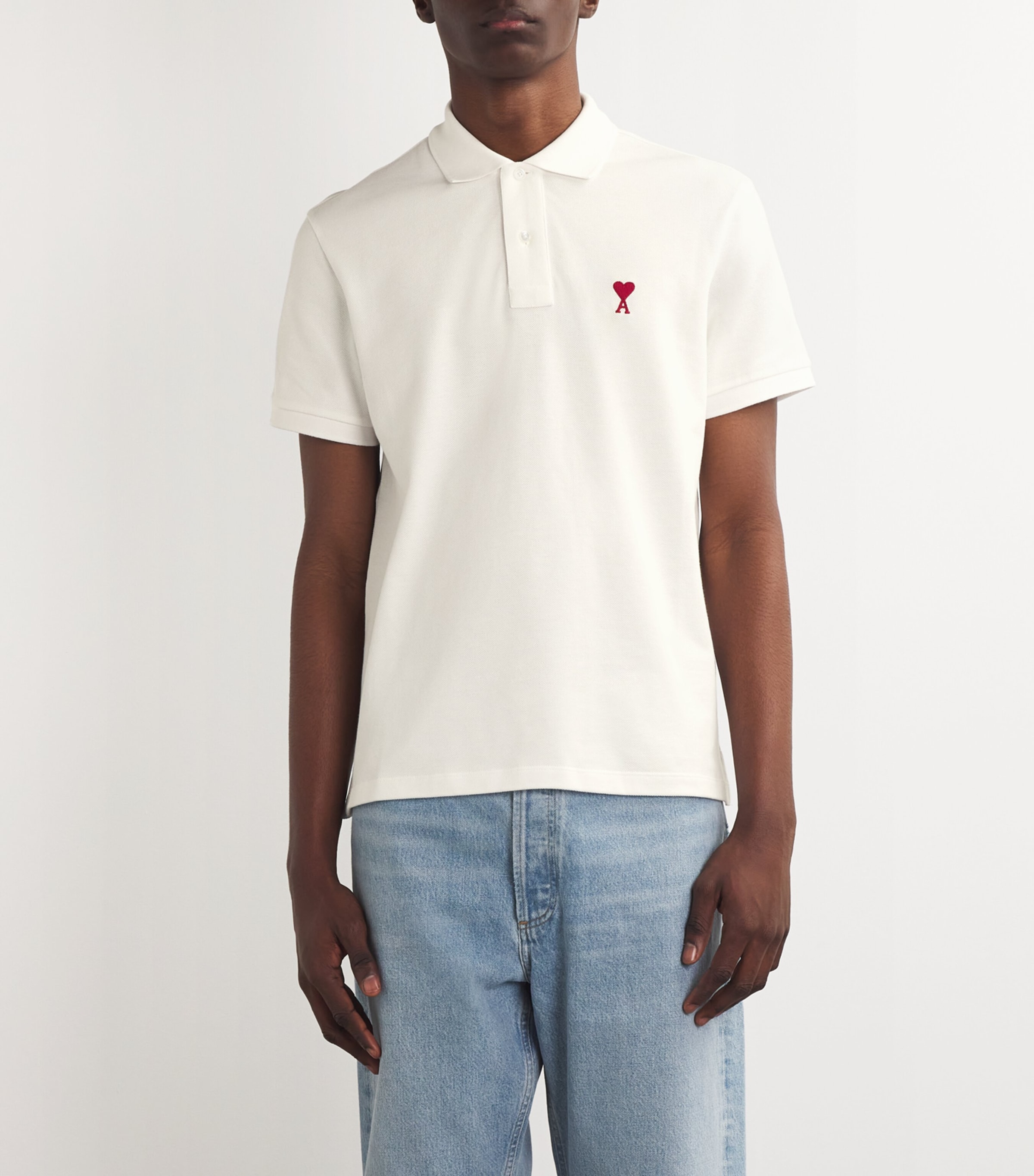 Organic Cotton Ami de Coeur Polo Shirt 100 BLANC Image 3