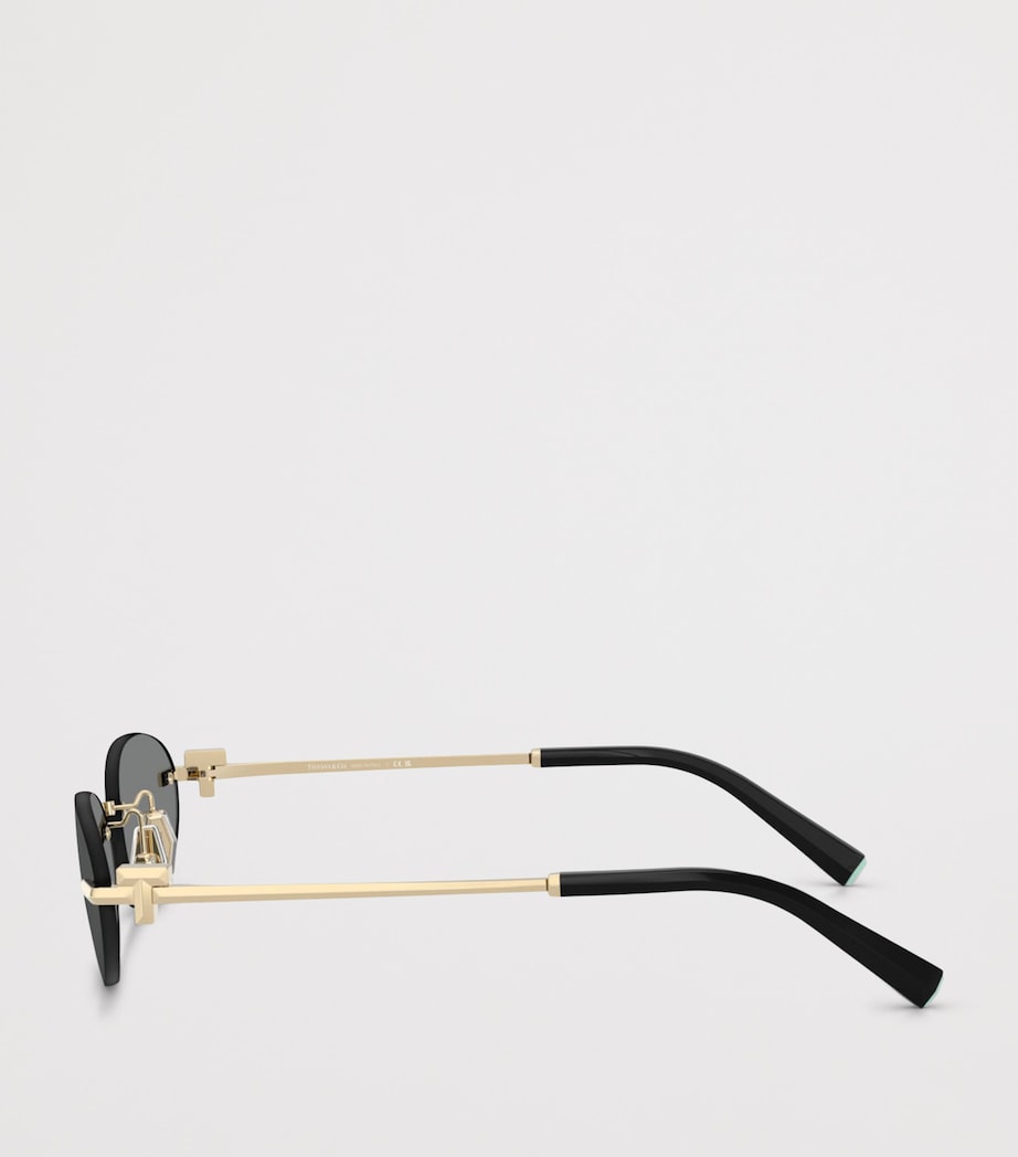 Tiffany & Co. Metal TF3119D Oval Sunglasses Gold Image 3