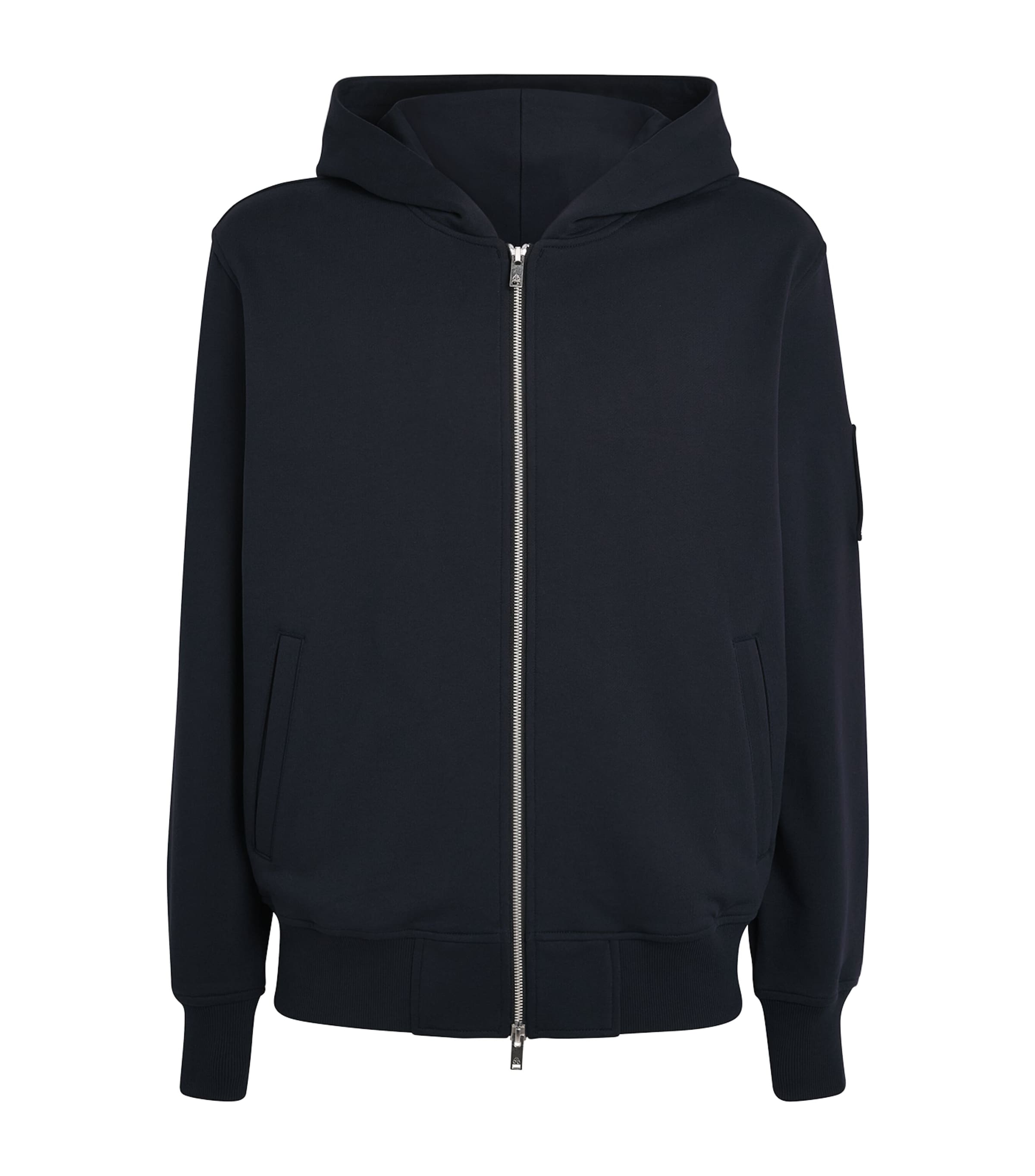 Moose Knuckles Mens Hartsfield Zip-Up Hoodie Navy Image 1