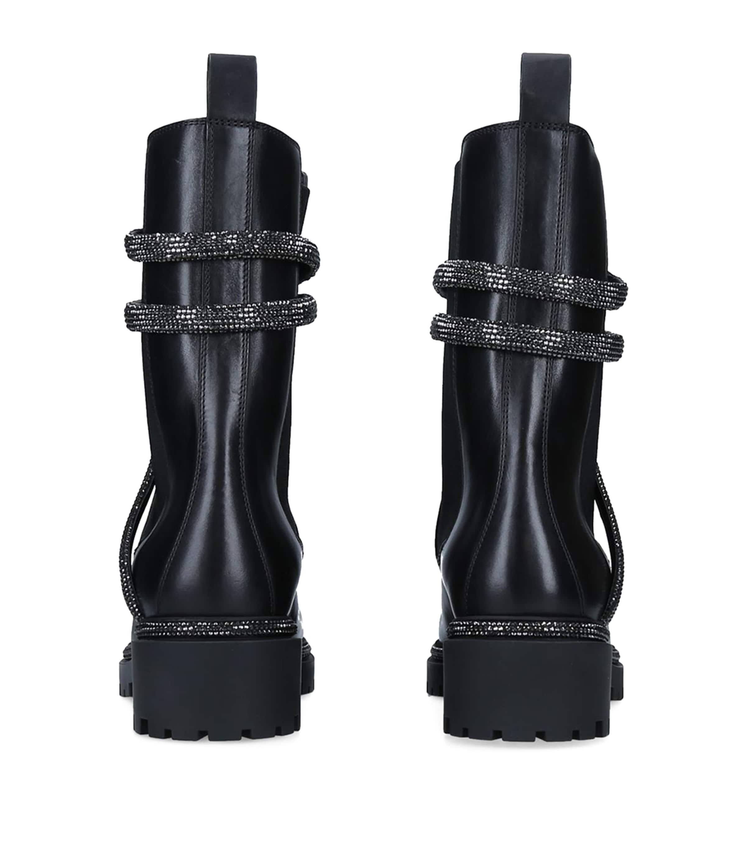 Leather Cleo Biker Boots 25 BLACK Image 2