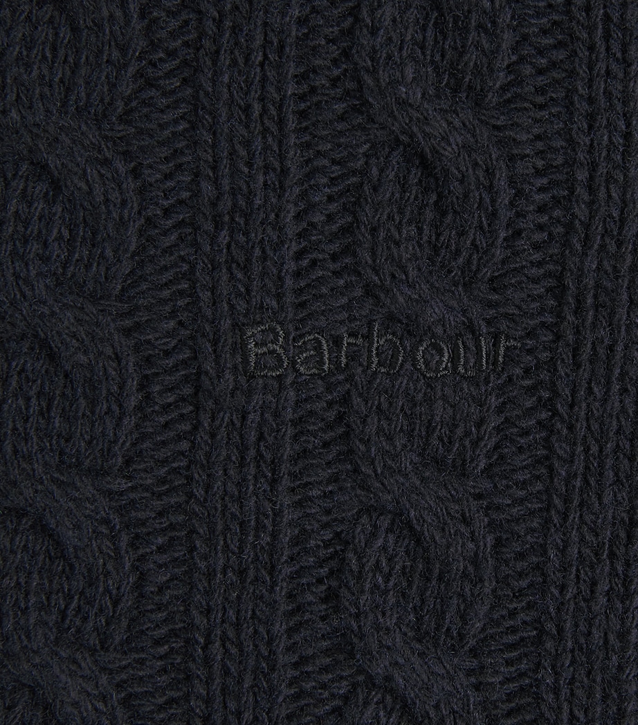 Barbour Womens Wool-Cotton Ambleside Rollneck Sweater Navy Image 6