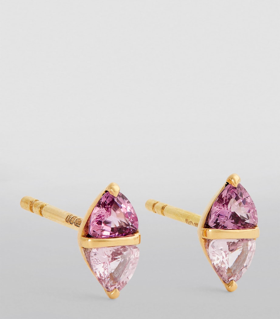 Yellow Gold and Sapphire Tilly Stud Earrings YELLOW GOLD Image 2