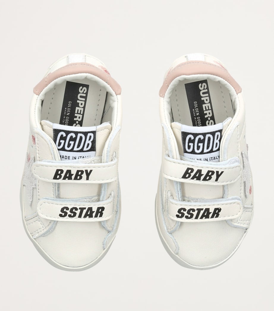 Leather Baby School Sneakers CREAM COMB Image 4