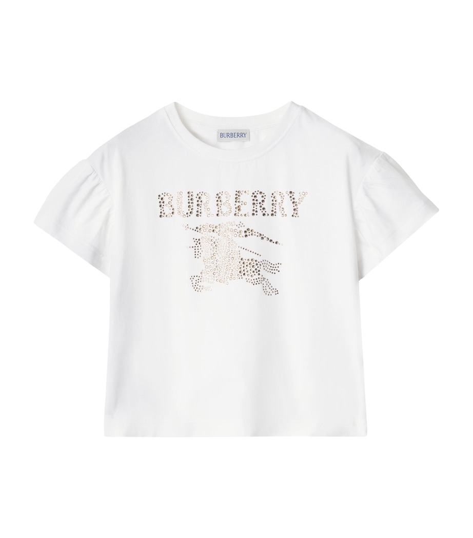 Cotton Embellished EKD T-Shirt (3-12 Years) WHITE Image 1
