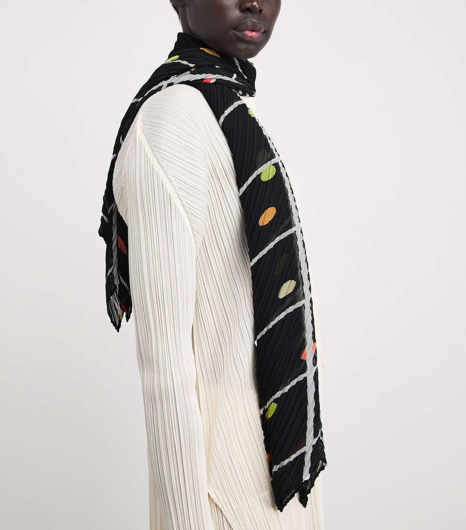 Pleats Please Issey Miyake Crossing Dots Scarf Black Image 2
