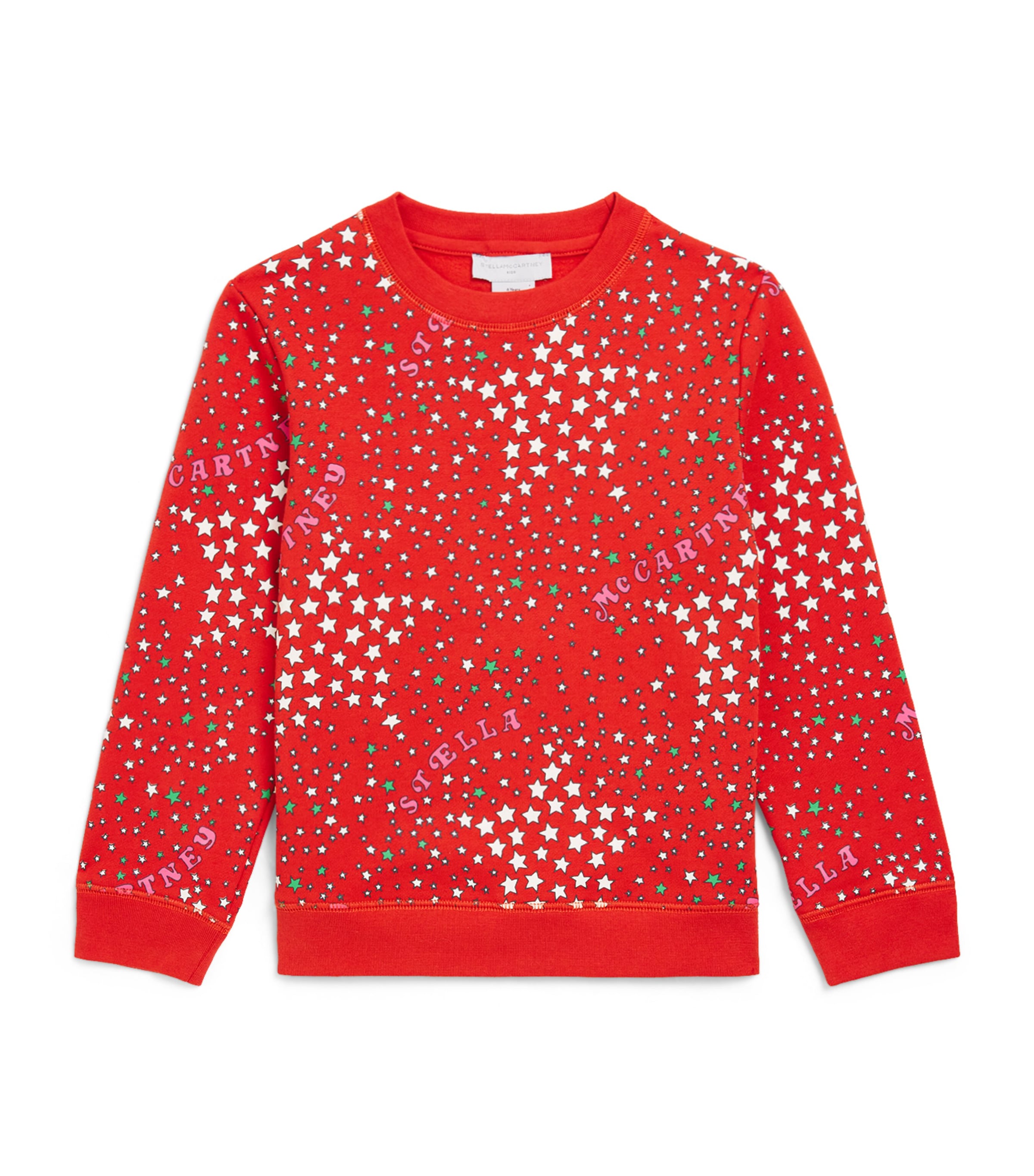 Stella McCartney Kids Cotton Star Sweatshirt (3-14 Years) Rosso/multicolor Image 1