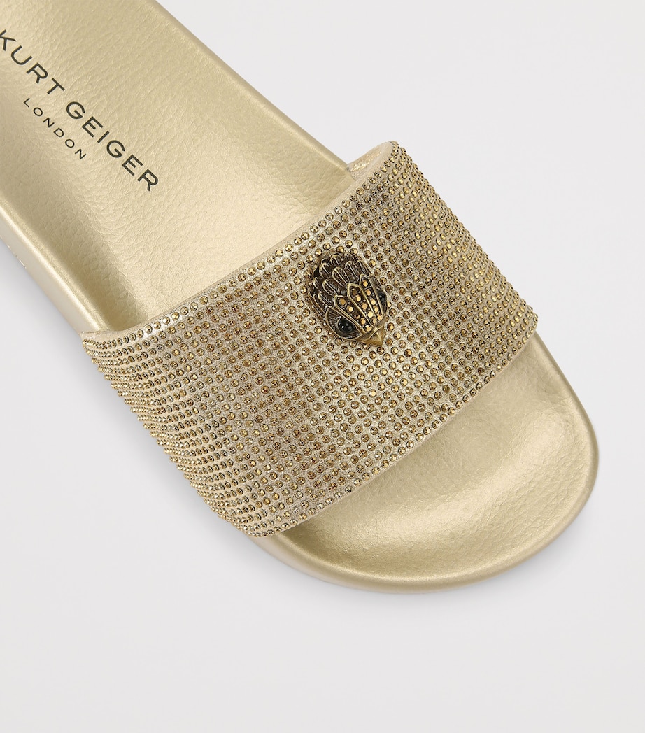 Embellished Meena Eagle Slides GOLD Image 3