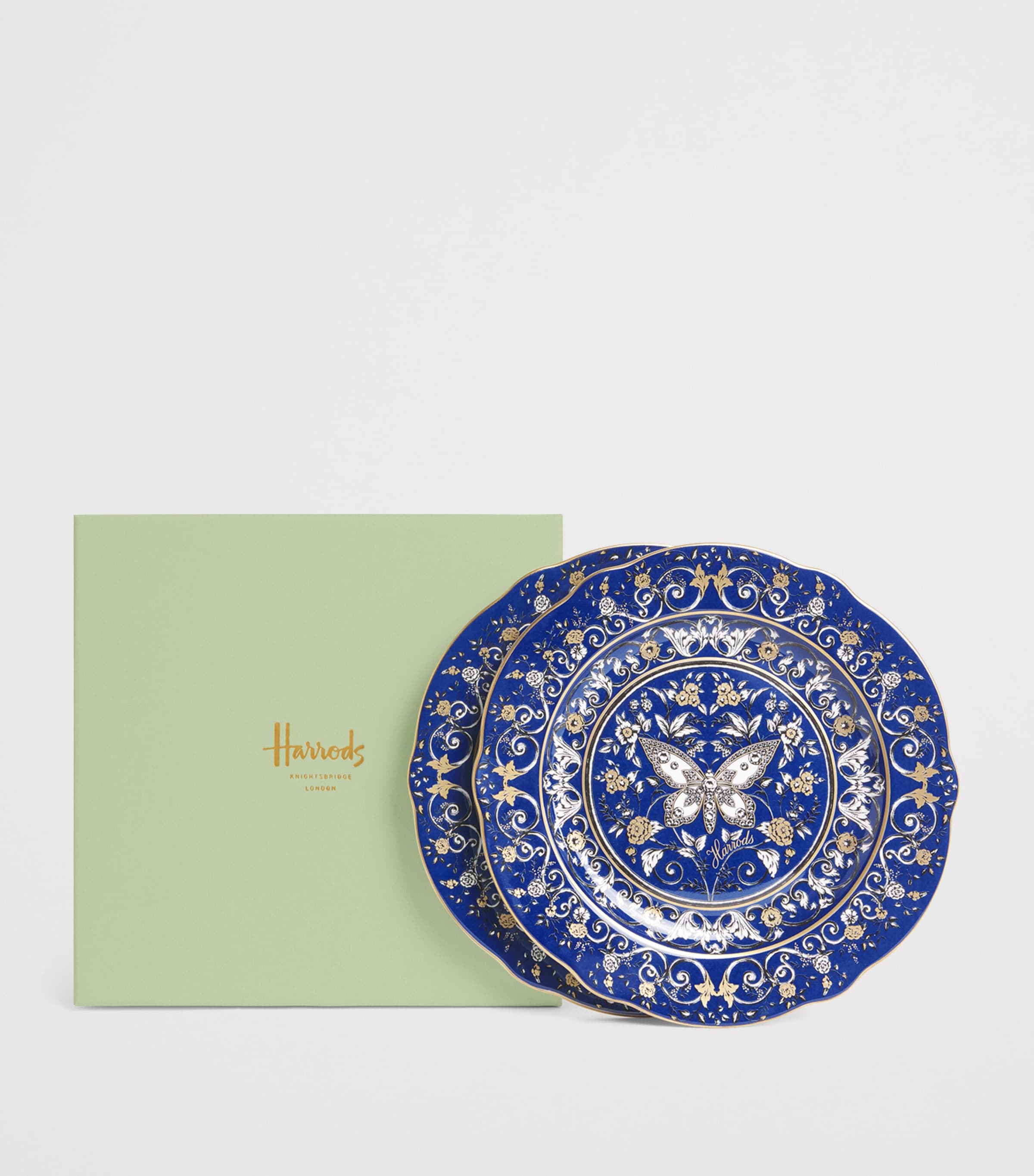 Harrods Bone China Butterfly Dessert Plate (Set of 2) Image 2
