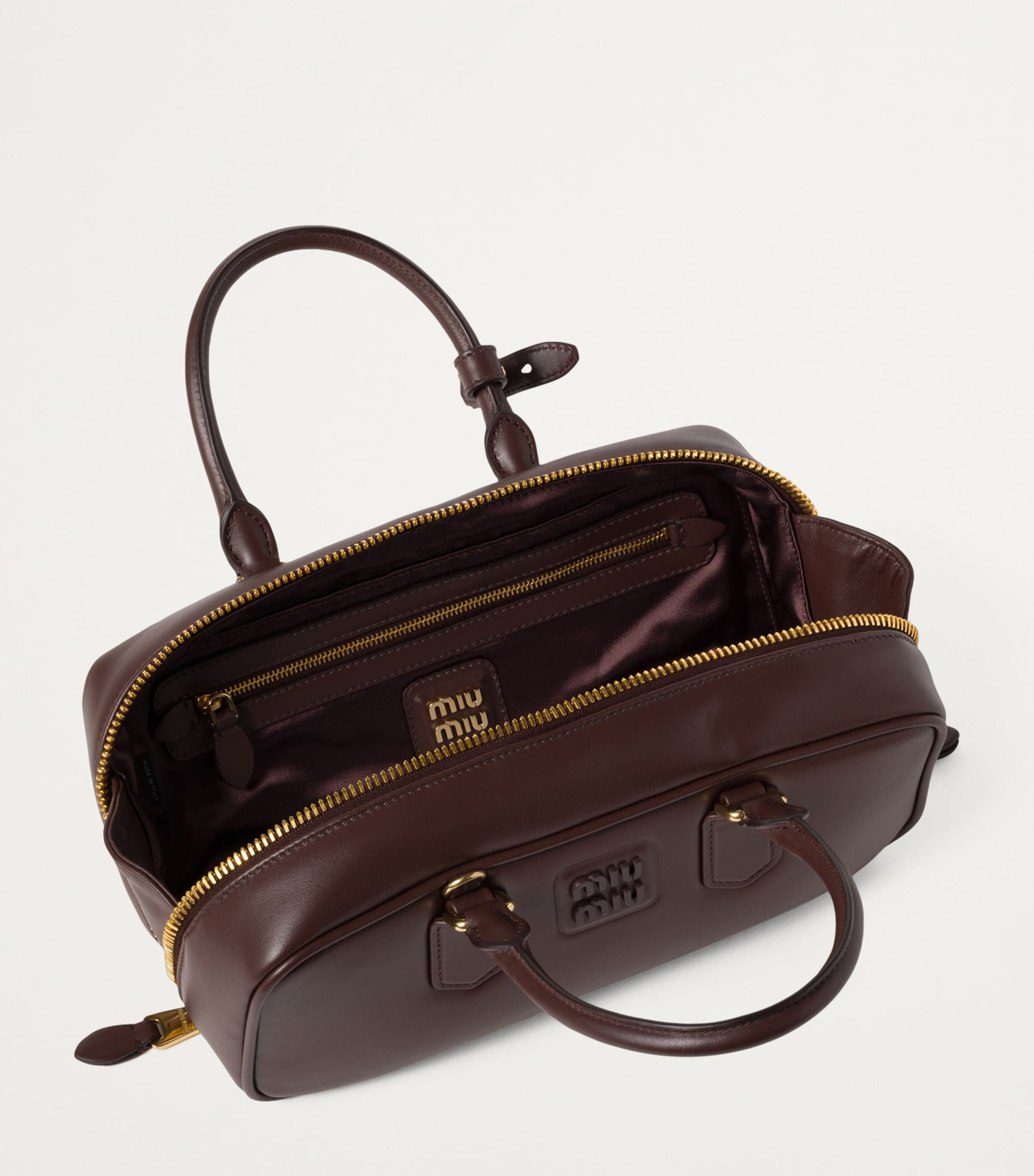 Small Leather Arcadie Top-Handle Bag F0NBL Image 5