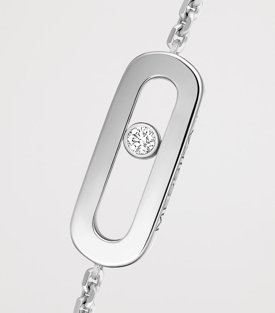 Messika Move Uno White Gold and Diamond Chain Bracelet (0.02ct) White Gold Image 2