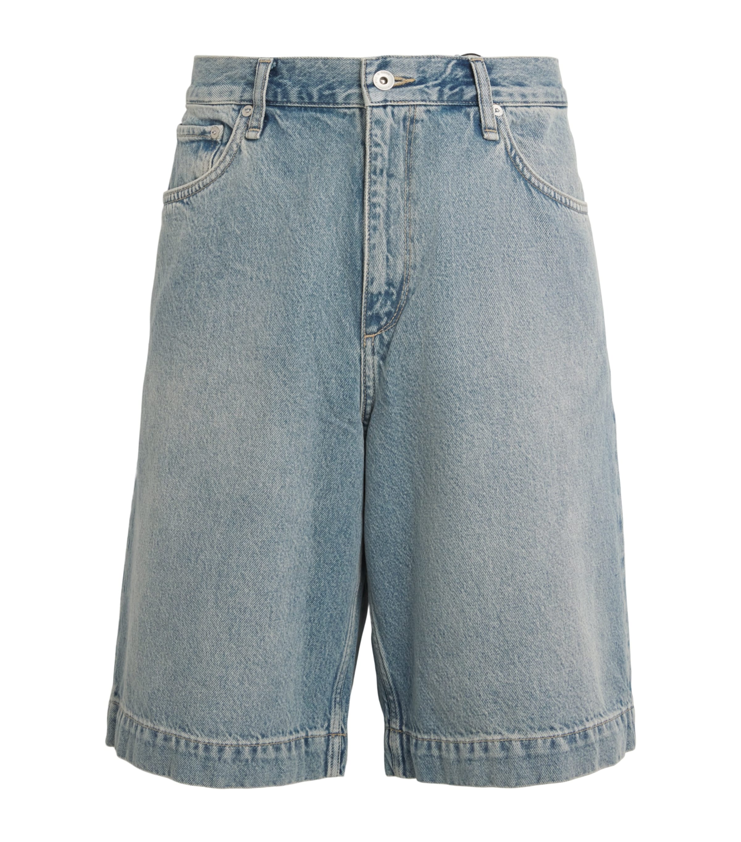 Rag & Bone Mens Baggy Denim Shorts Beacon Blue Image 1