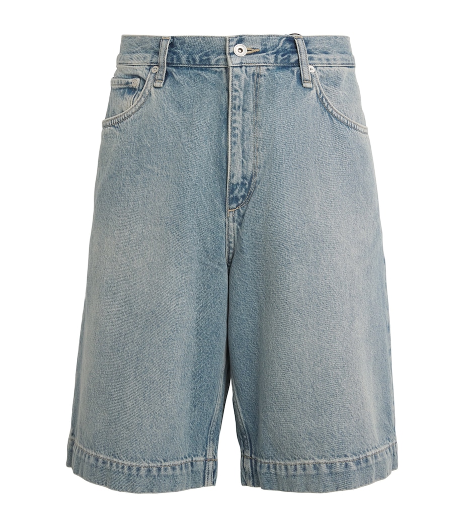 Rag & Bone Mens Baggy Denim Shorts Beacon Blue Image 1
