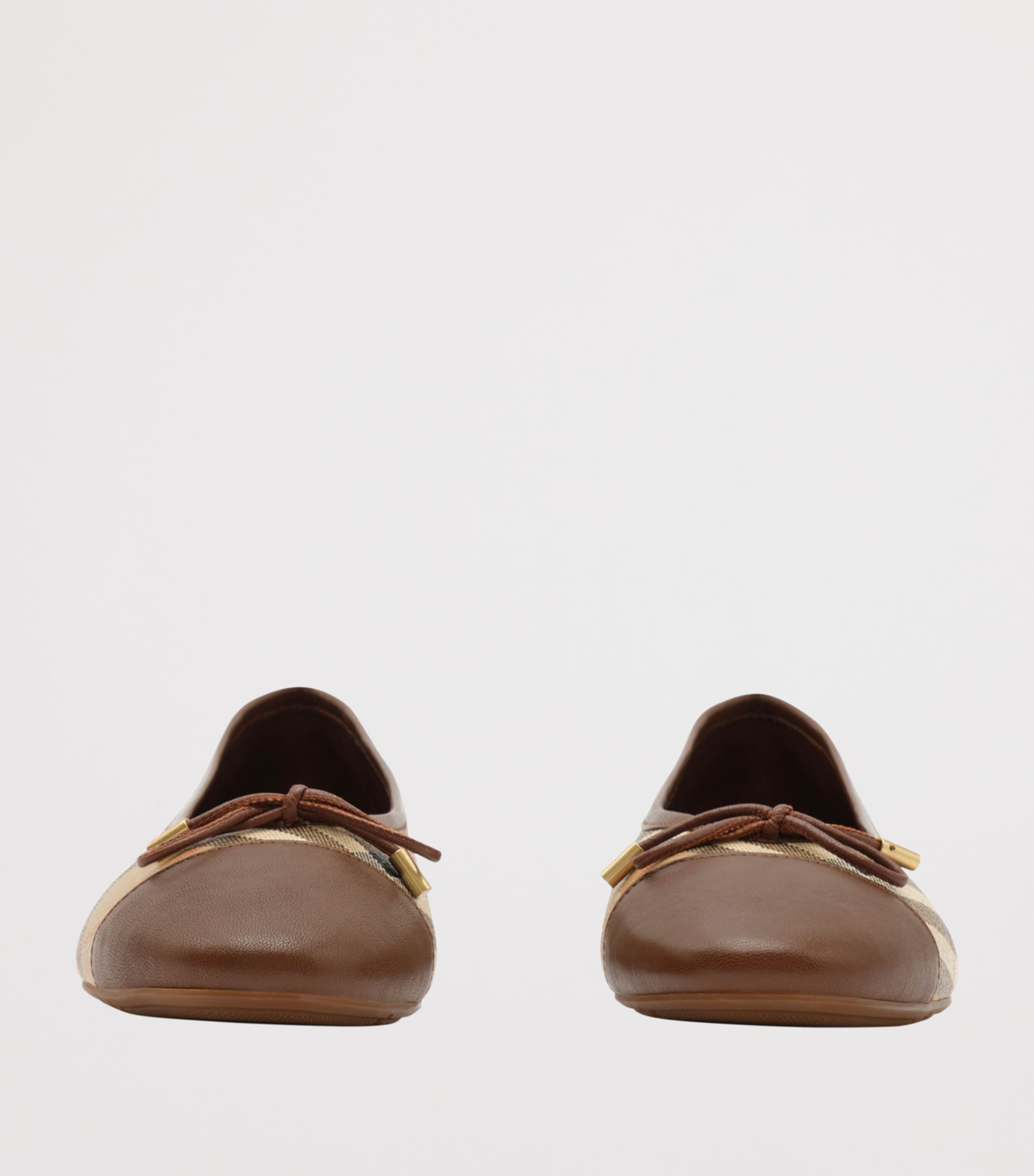 Burberry Check Canvas Highgate Ballet Flats Archive Beige Ip Che Image 2