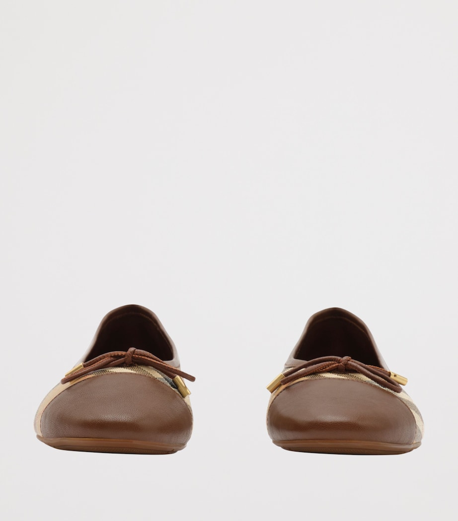 Burberry Check Canvas Highgate Ballet Flats Archive Beige Ip Che Image 2
