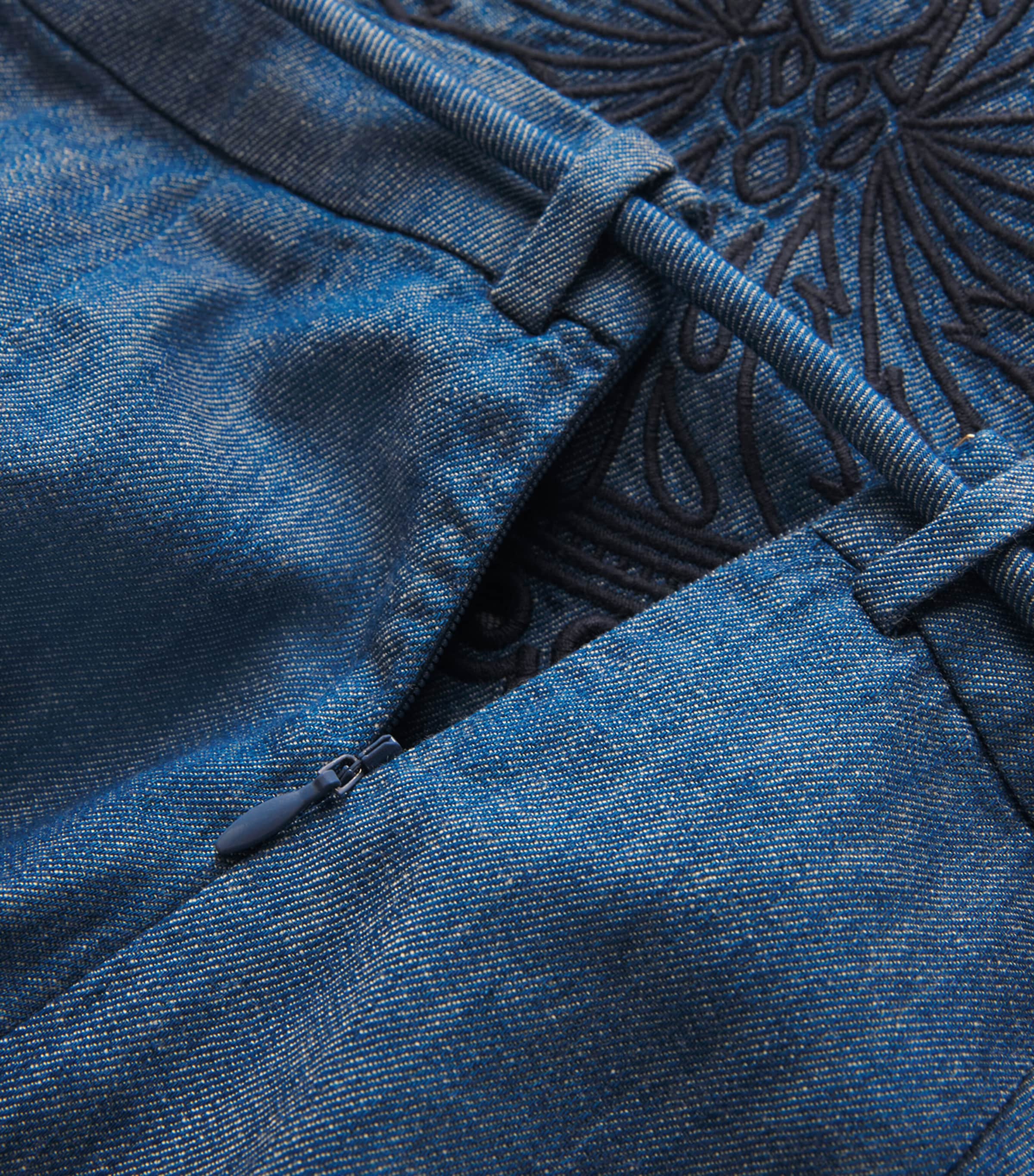 Denim Coco Flared Trousers RWBLU RAILWAY BLUE Image 5