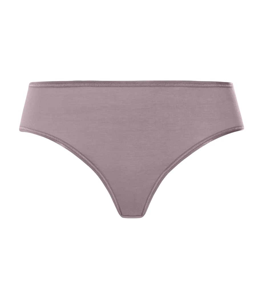 Hanro Womens Cotton Midi Briefs Stormy Rose Image 1