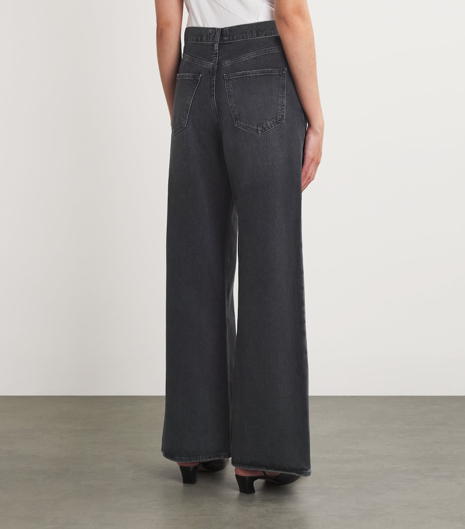 AGOLDE Womens Dame Wide-Leg Jeans Hitch (blk) Image 4