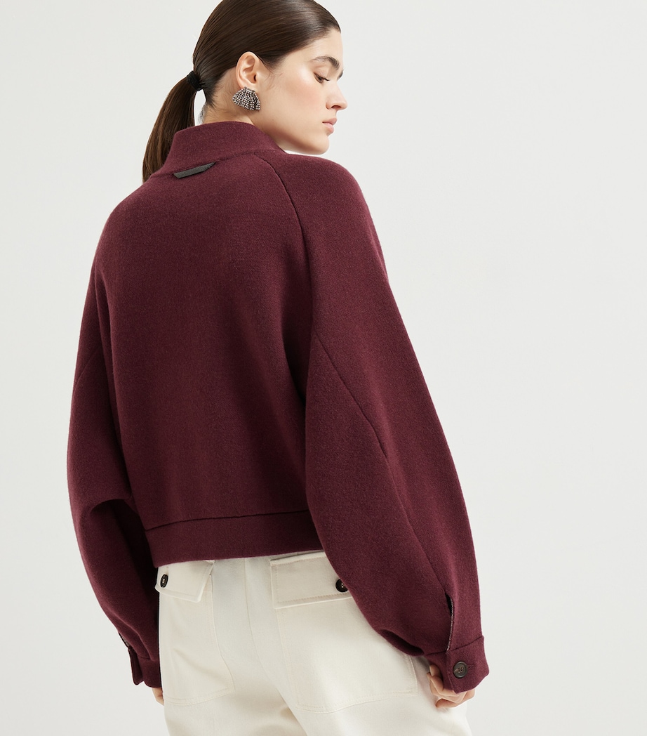 Cashmere-Blend Double Knit Jacket COQ44 Image 4