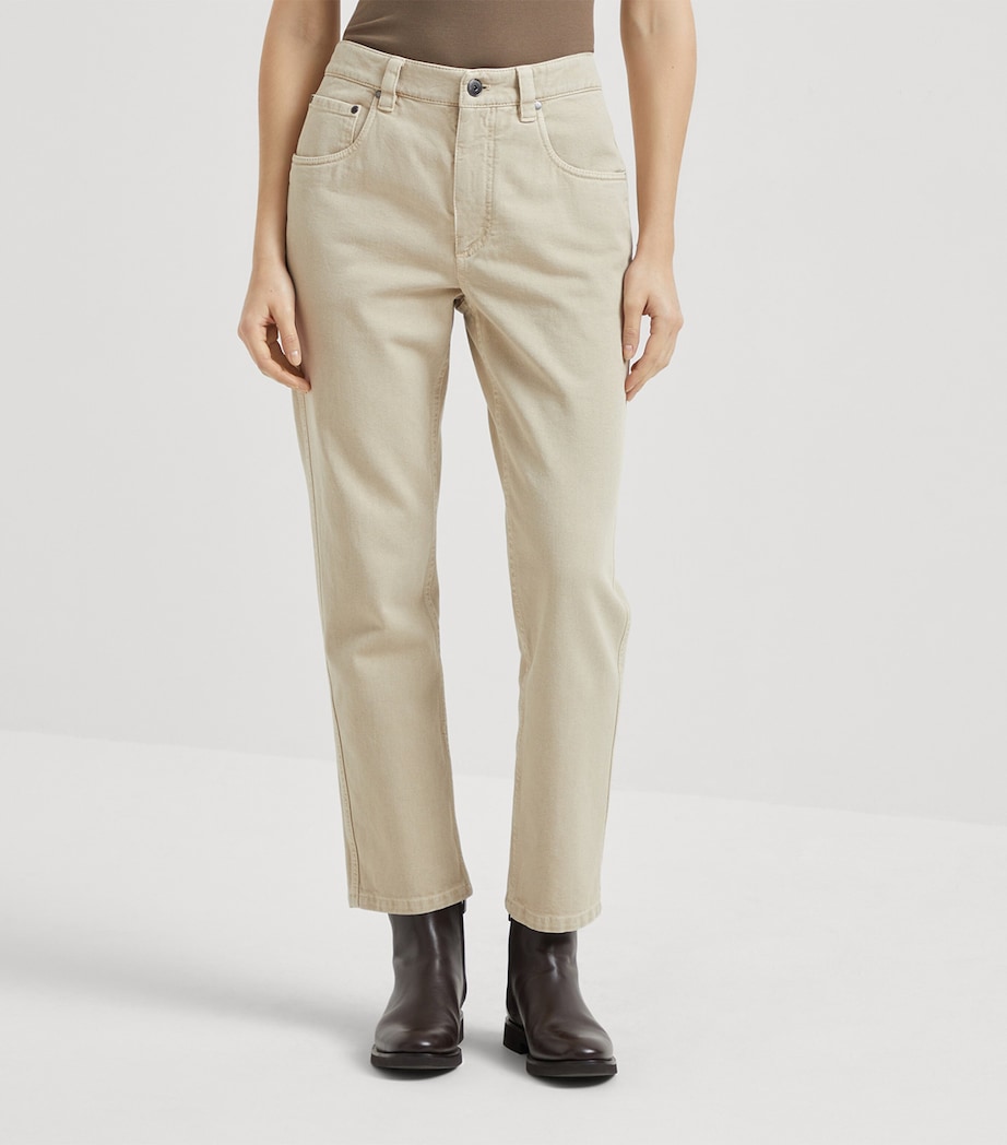 Monili-Trim Garment-Dye Jeans C4278 Image 2