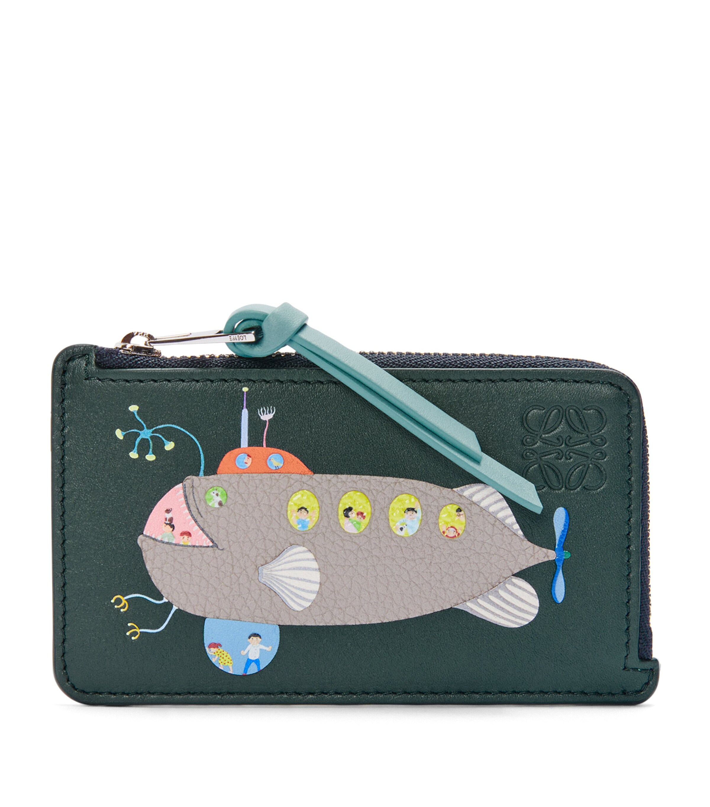 小物 LOEWE x SUNA FUJITA DEEP SEA CARD HOLDER LOEWE Green x Suna Fujita Deep Sea Card Holder | Harrods QA