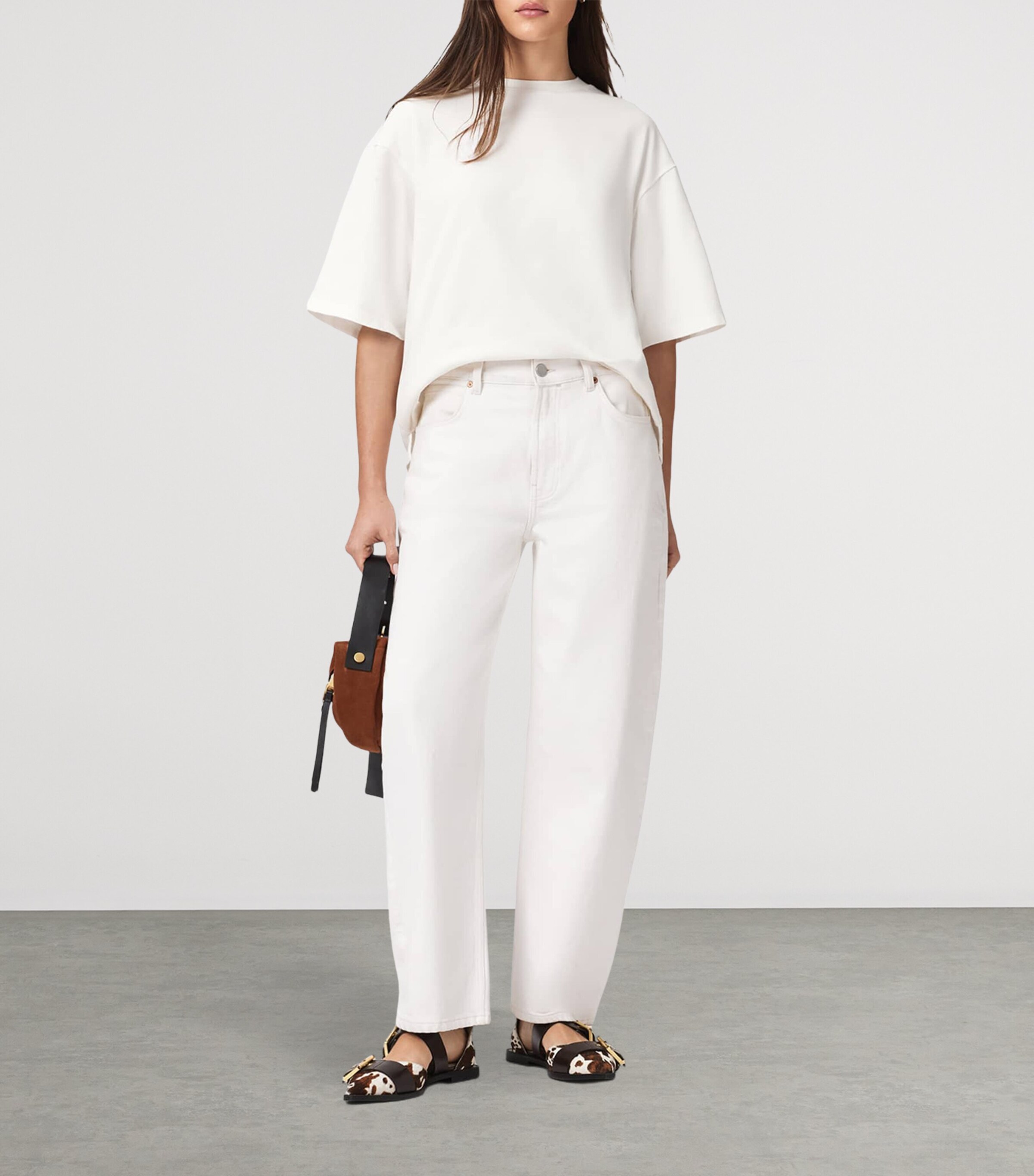 Organic Cotton Embroidered Amelie T-Shirt ECRU WHITE Image 6