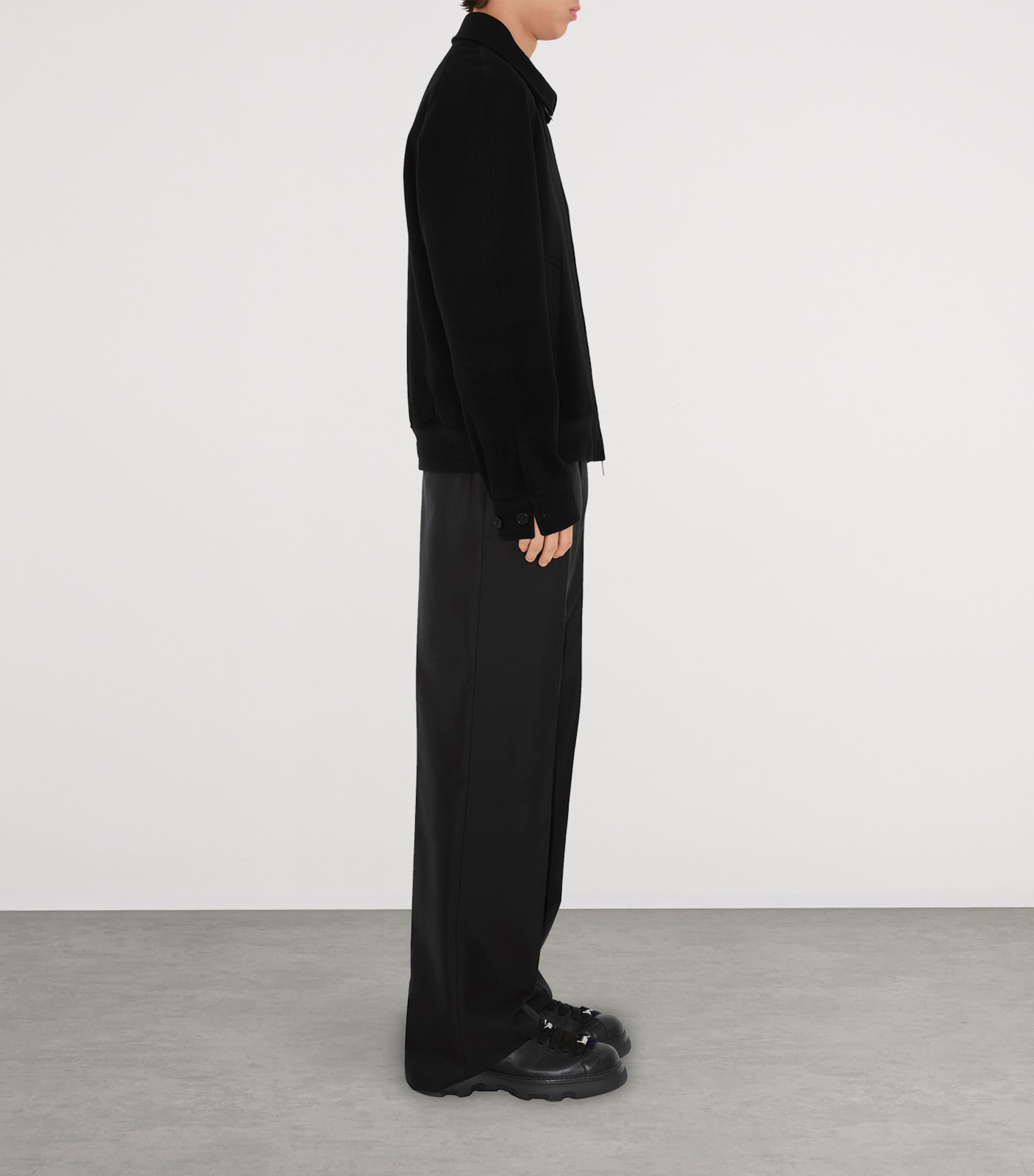 Cashmere Harrington Jacket BLACK Image 3