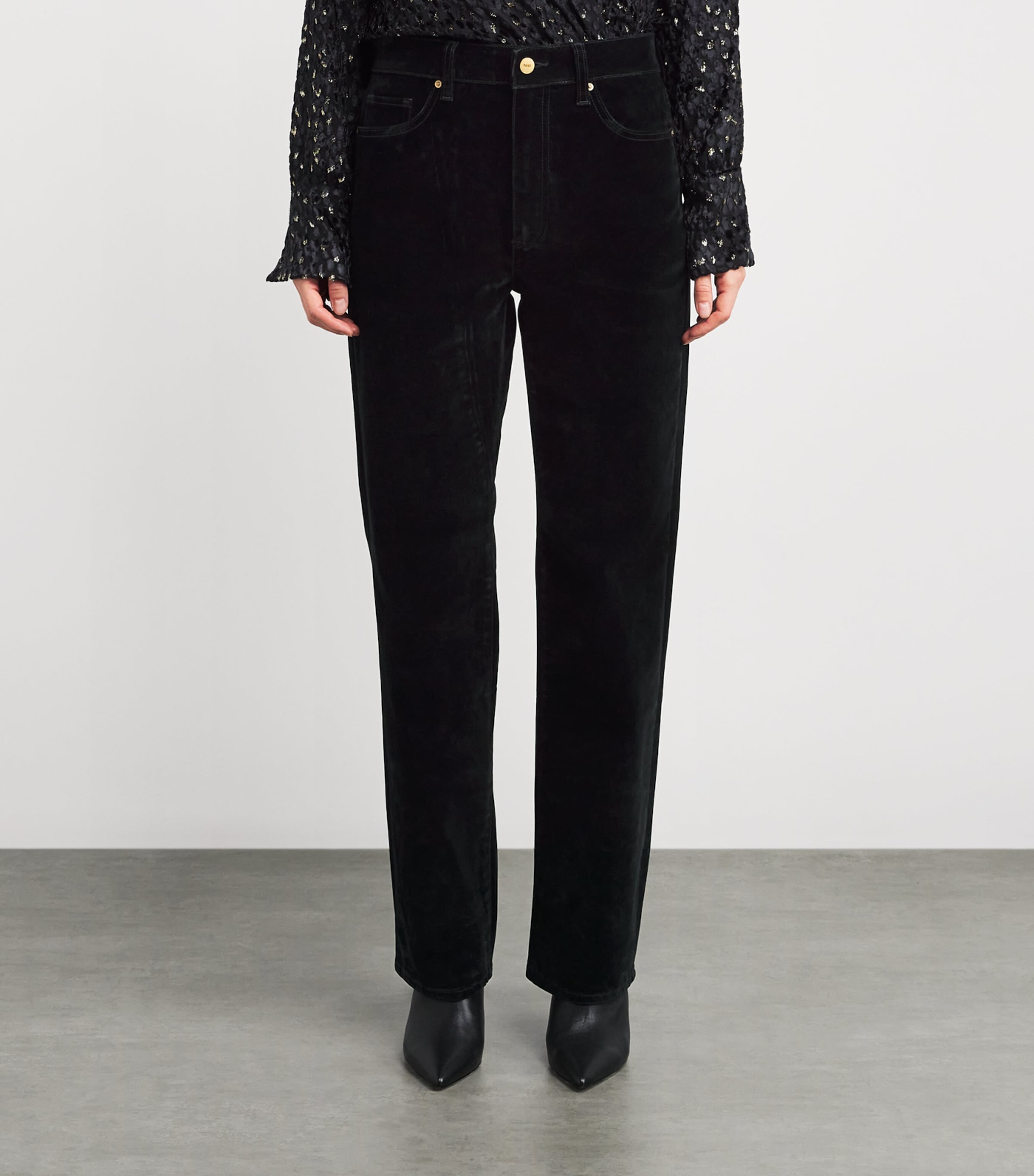 Velvet Stevie High-Rise Straight Jeans ONYX RICH VELVET Image 3