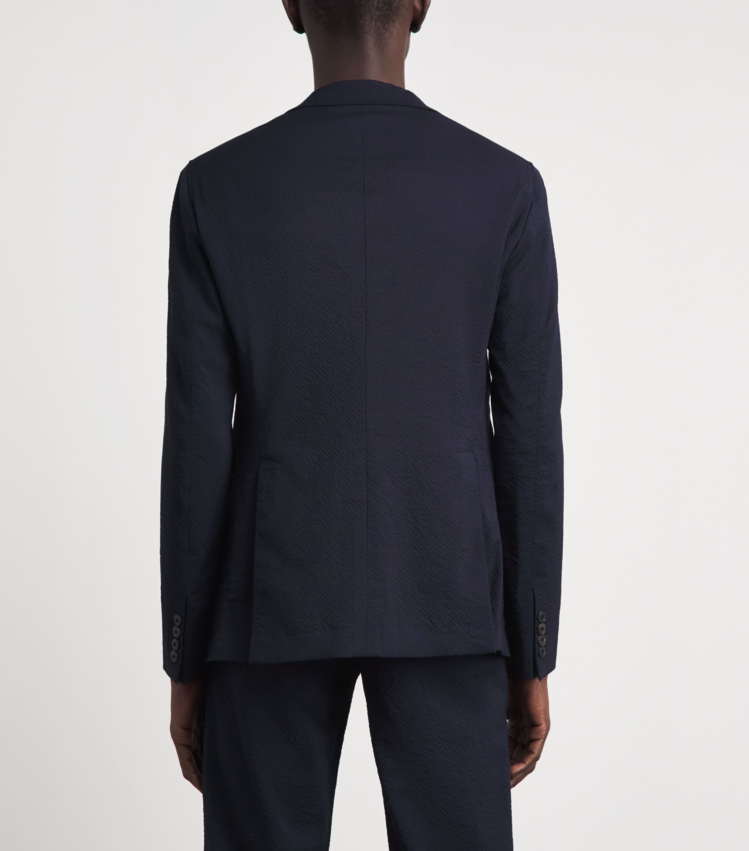 Emporio Armani Mens Virgin Wool-Blend Blazer Image 5