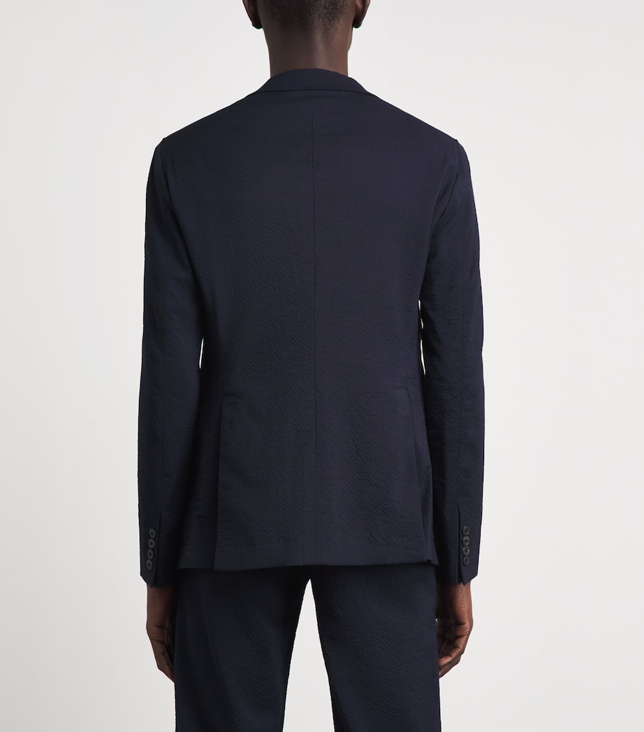 Emporio Armani Mens Virgin Wool-Blend Blazer Image 5