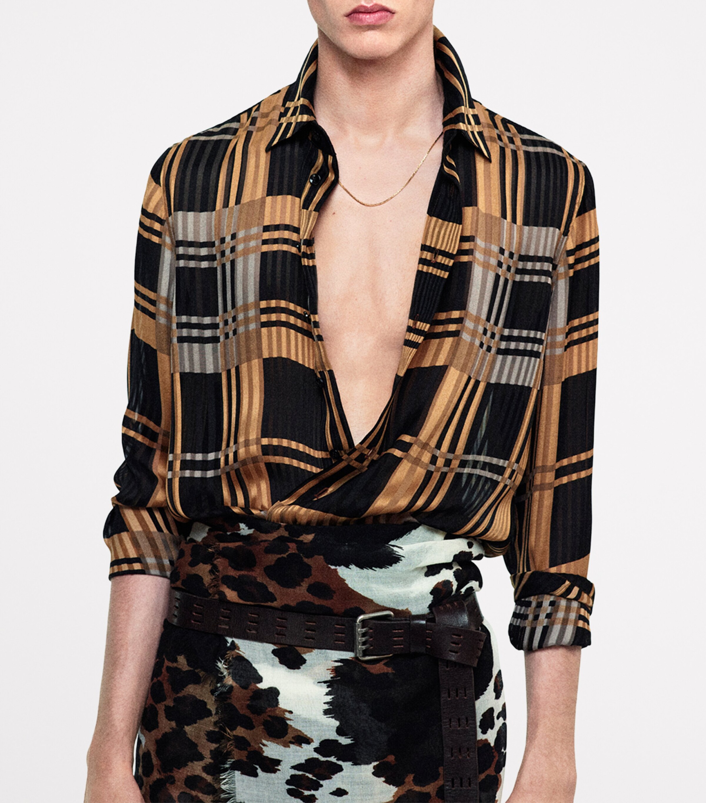 Saint Laurent Wool Animal-Print Stole Image 4