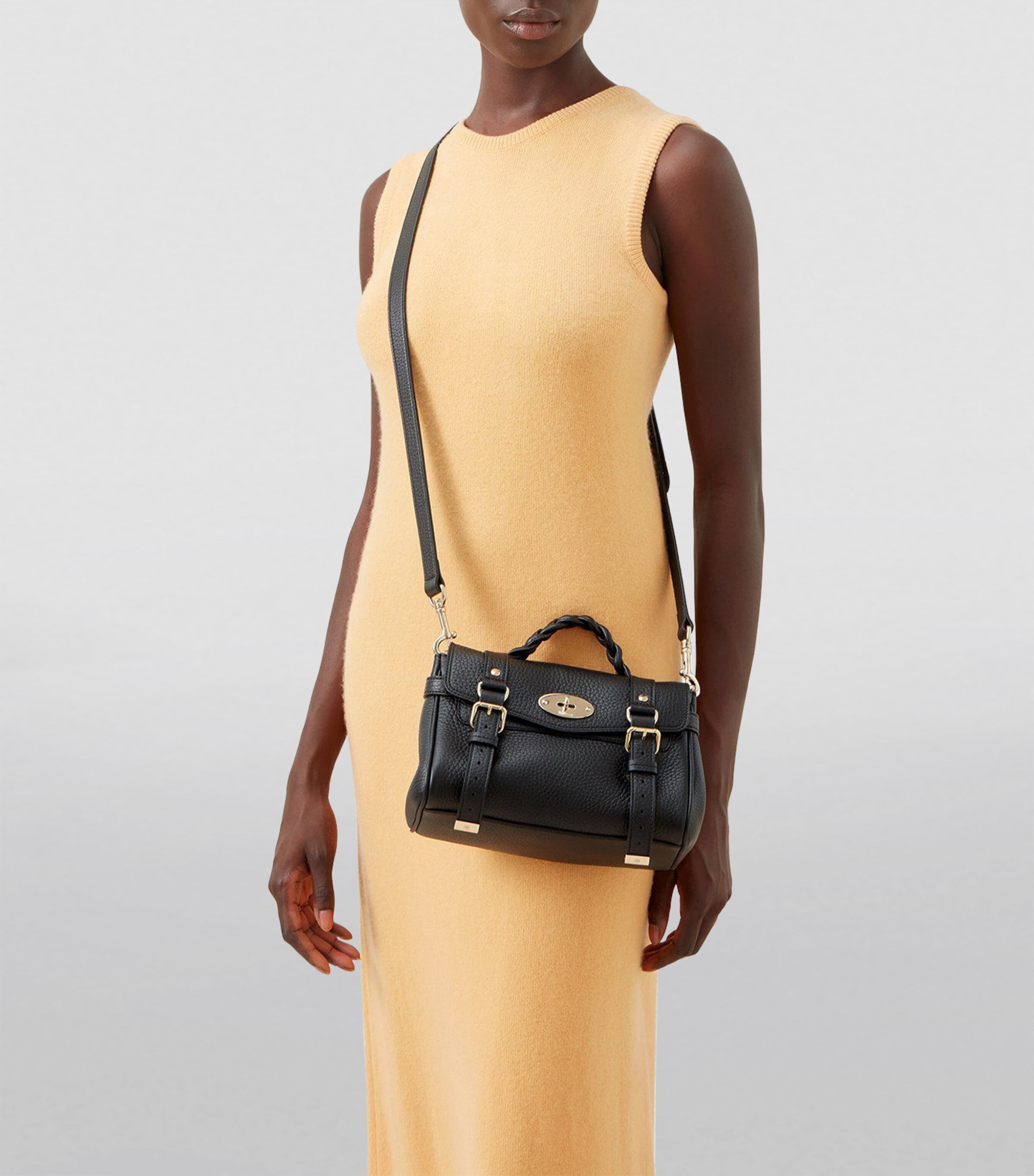 Mini Leather Alexa Cross-Body Bag BLACK Image 6