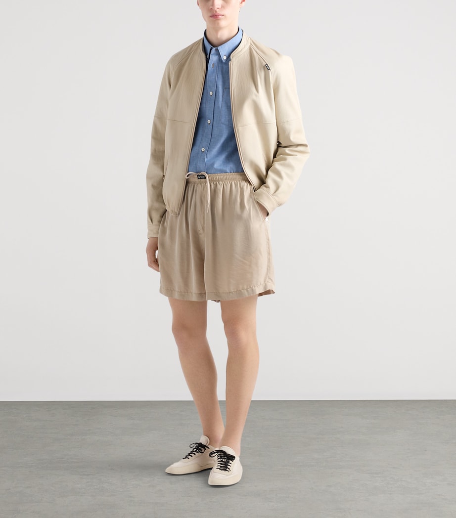 Prada Mens Cotton Chambray Shirt Blue Image 2