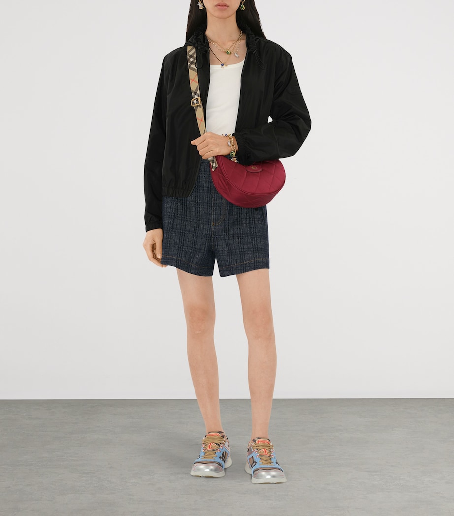 Check Horseshoe Cross-Body Bag CHERRY RED Image 3