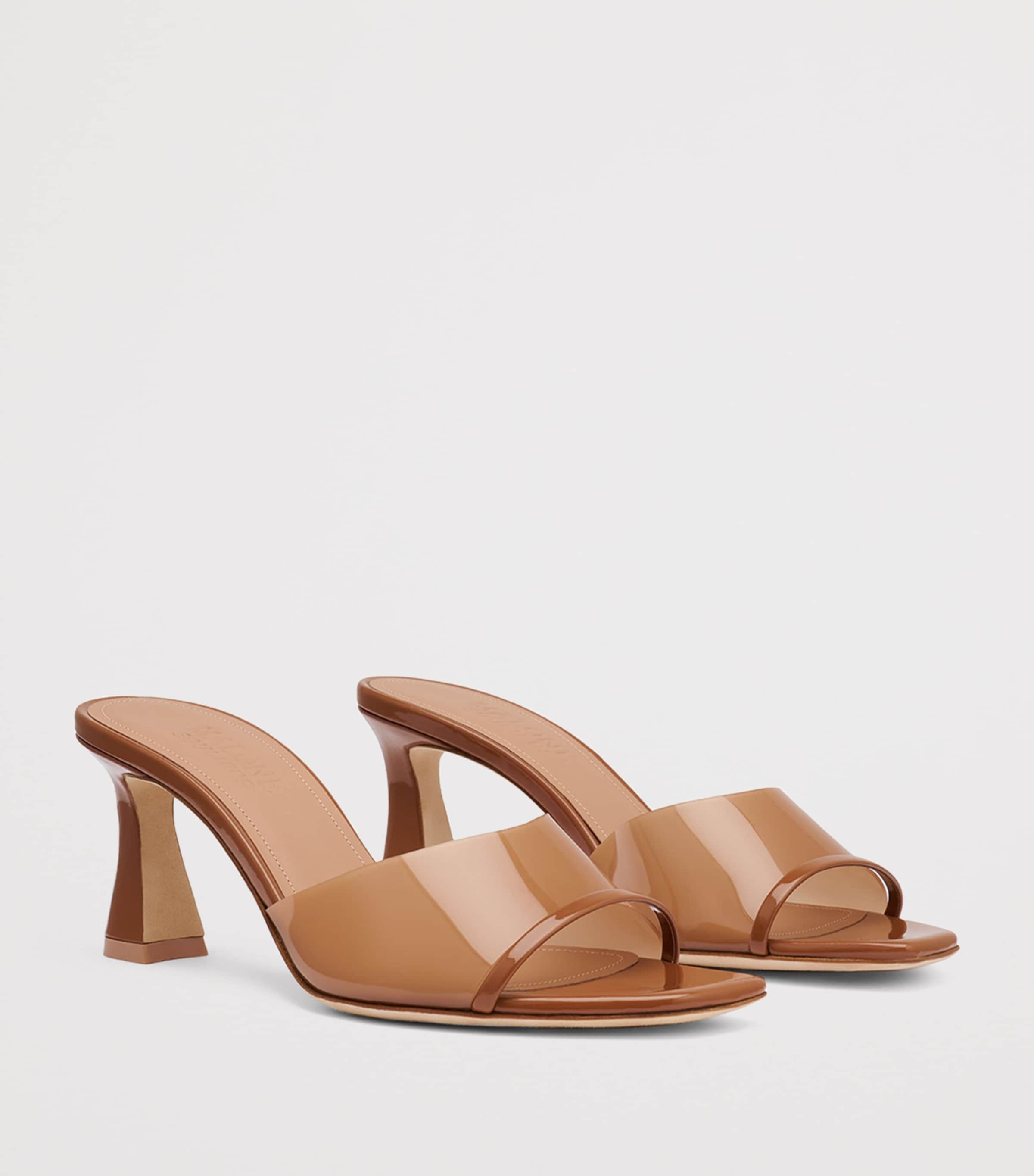 Malone Souliers PVC Roxanne Heeled Sandals 70 Caramel Image 3