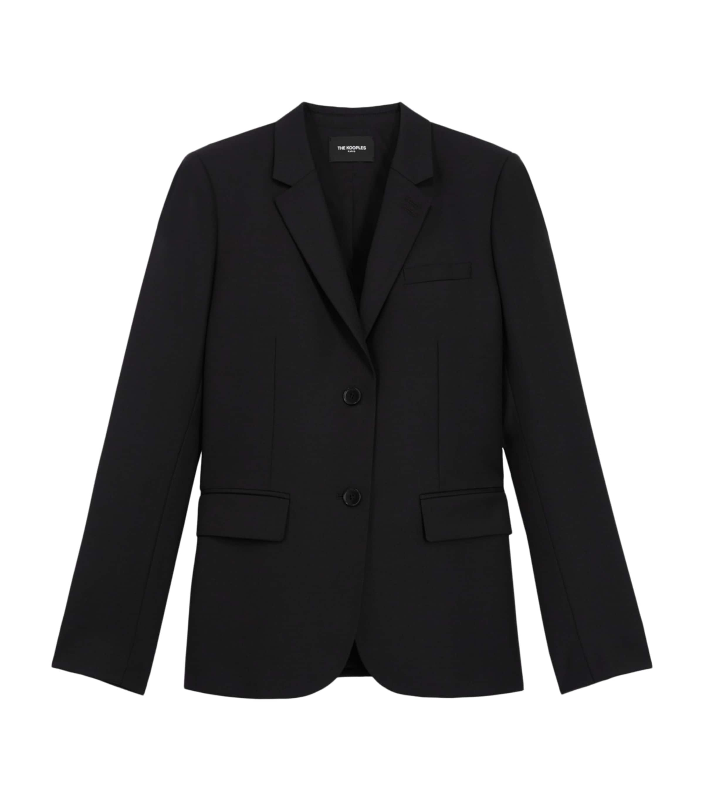 The Kooples Single-breasted Wool Blazer In Bla01