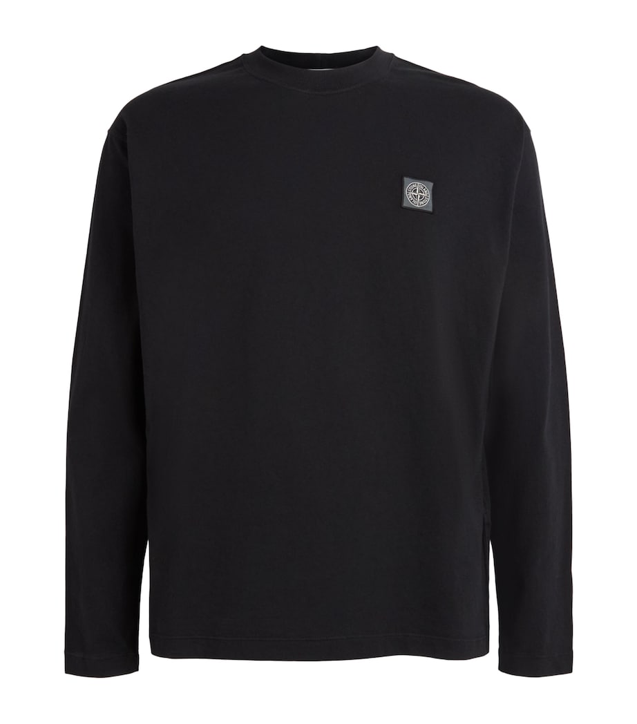 Stone Island Mens Compass Slim Long-Sleeve T-Shirt Image 1