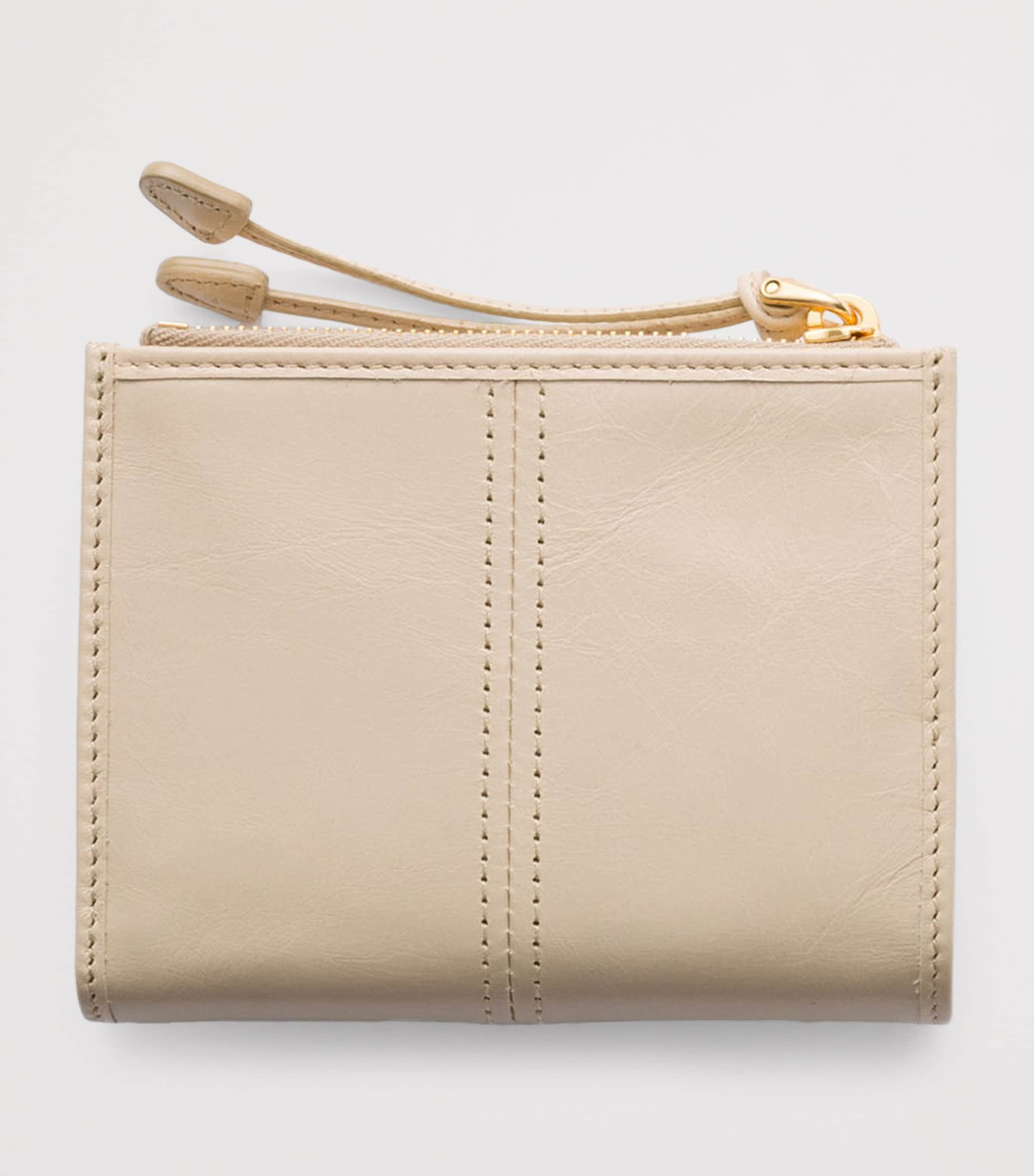 Prada Small Leather Wallet Neutral Image 3
